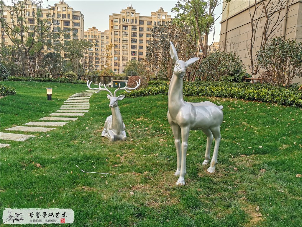 成都玻璃钢雕塑案例，安徽碧桂园天域小区景观小品装饰 (3)