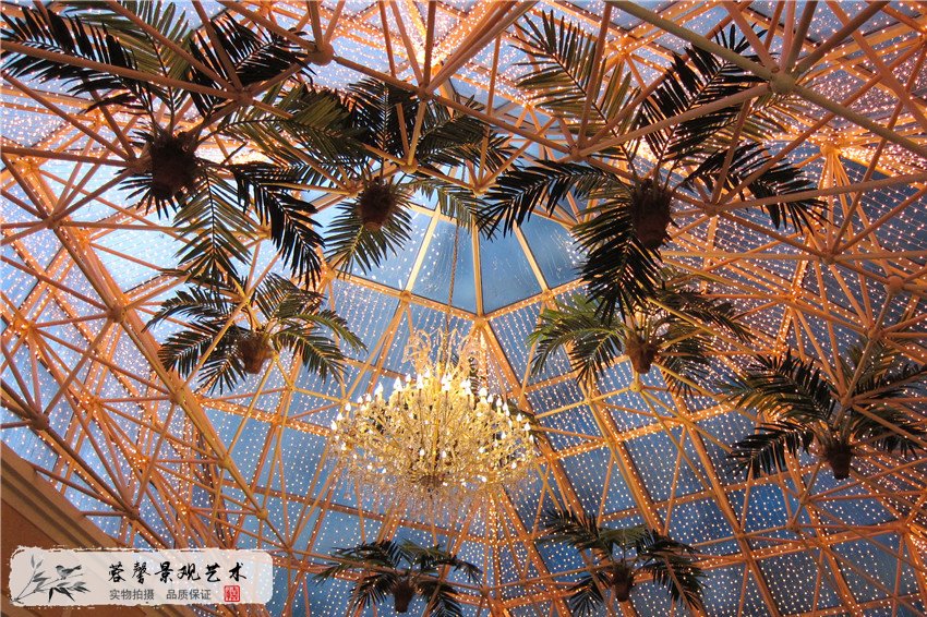成都仿真玻璃钢大树案例，广西北海海滩大酒店 (2)