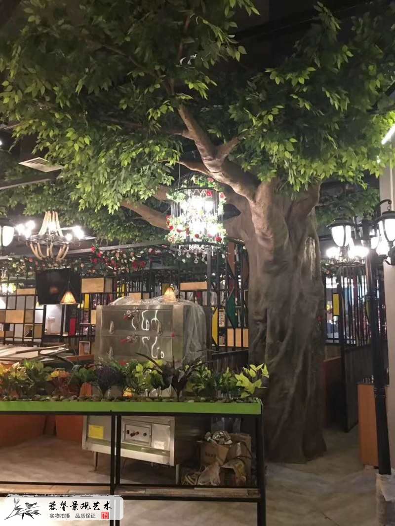 餐厅仿真榕树景观