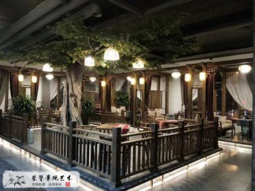 中式餐厅仿真树