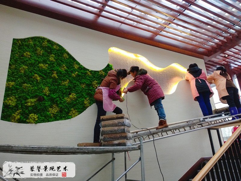 游客中心苔藓植物墙