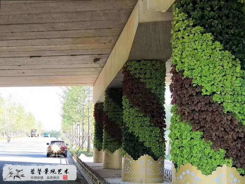市政高架桥、围挡垂直绿化植物墙做法，水培自动灌溉筑建园林城市
