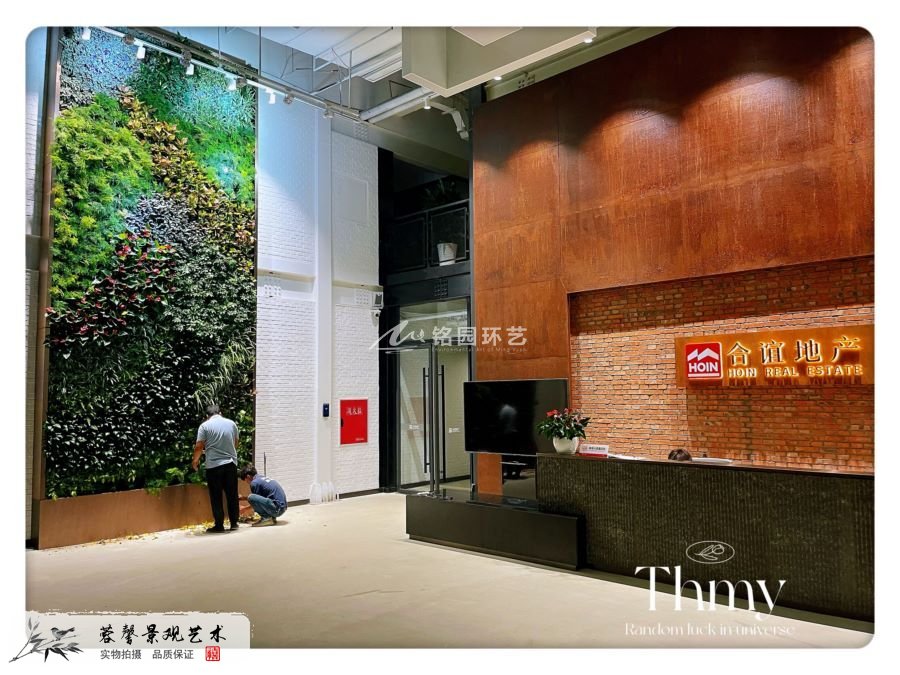 大堂植物墙，高新区合宜地产室内垂直绿化景观