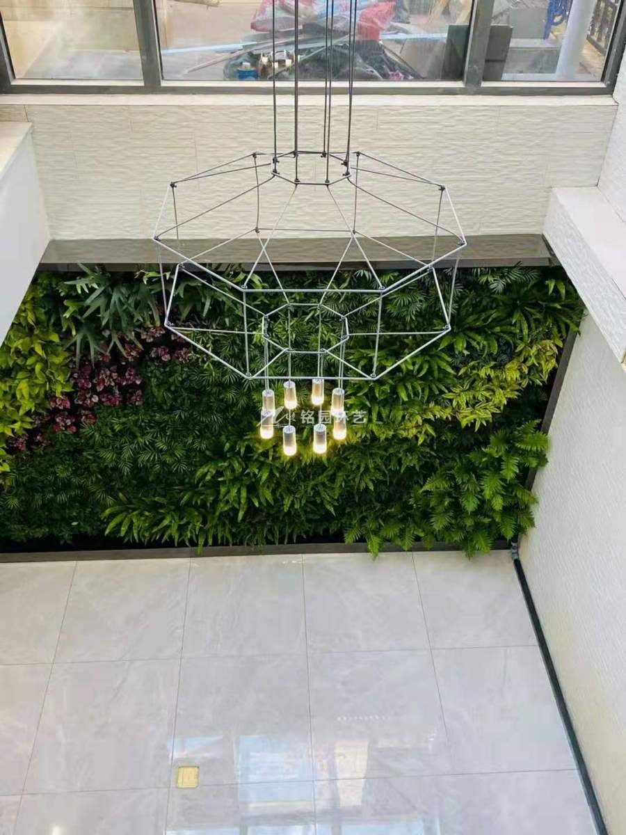 别墅植物墙，地下一层、地下室垂直绿化案例