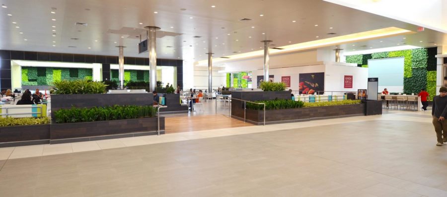 商业垂直绿化：商场室内的植物墙景观