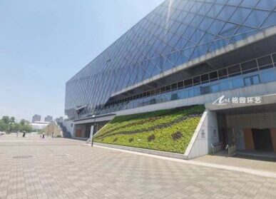 斜面垂直绿化，萍乡图书馆斜坡立体绿化景观